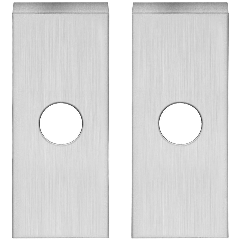 WC rozet paar rvs mat rechthoekig rozet