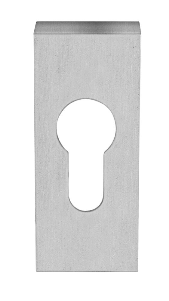 Cilinderrozet stuk rvs mat rechthoekig rozet