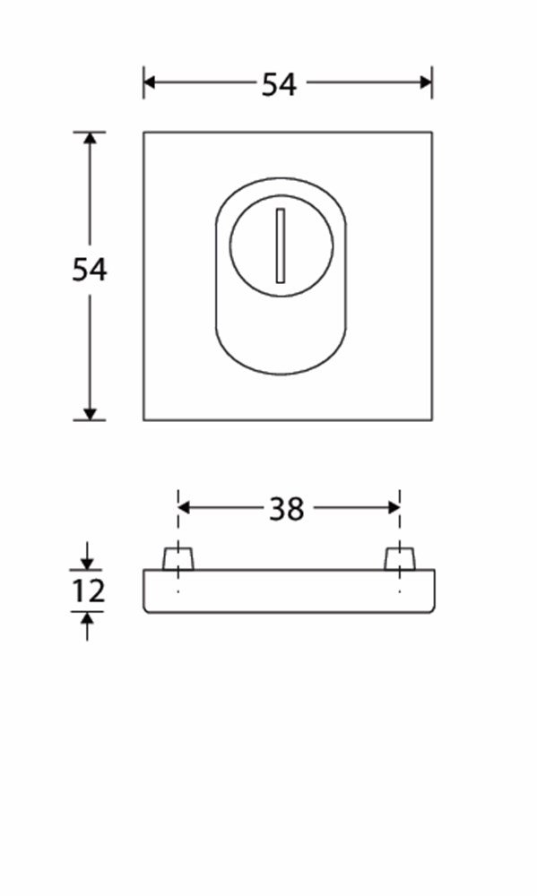 SKG cilinderrozet Bauhaus BU MGO kernt.