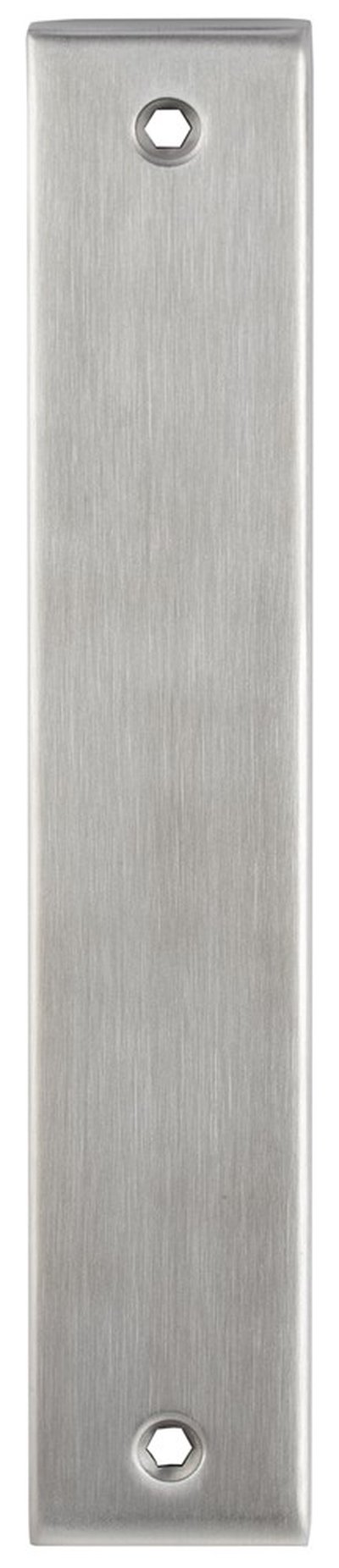 Blindschild (afdek) rechthoek LS rvs mat schroef-bev