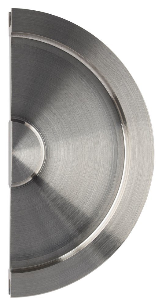 Glasdeurkom 1/2 maan gesloten 106mmx52mm, rvs