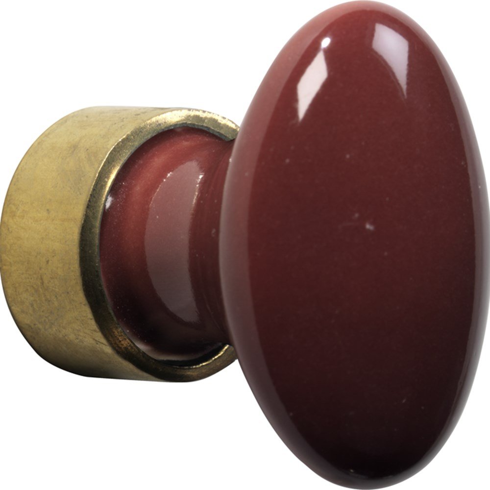 Meubelkn.pors.Ovaal 33mm MGO/Bordeaux