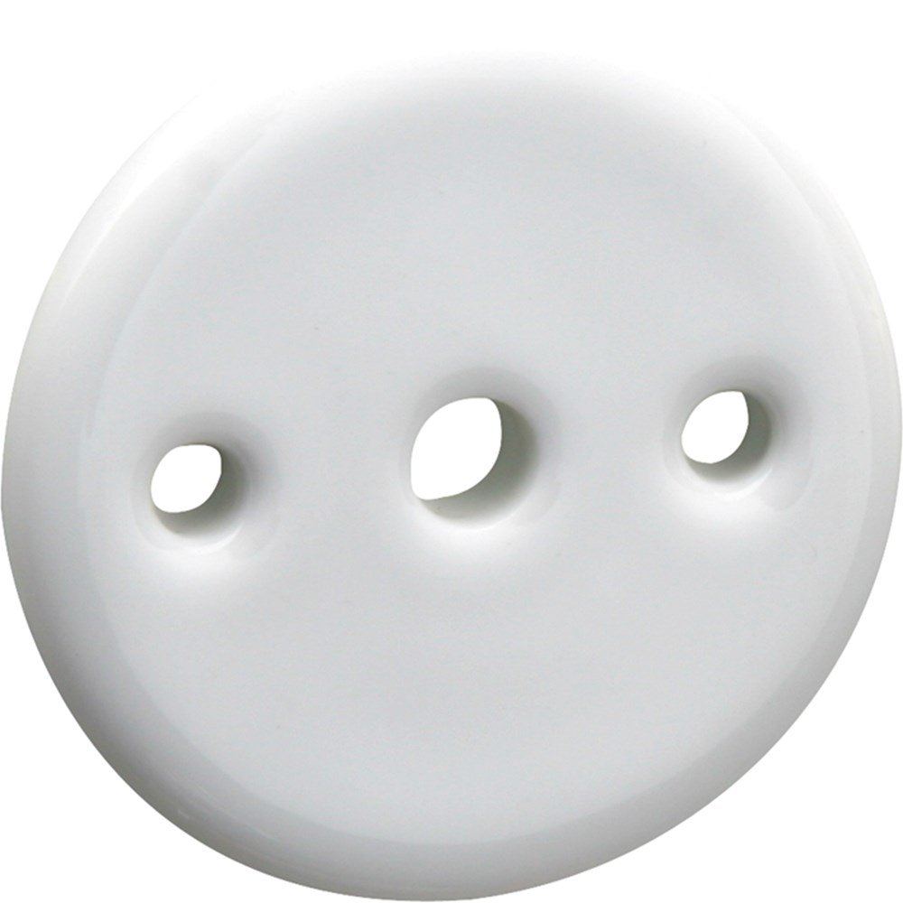 Afdekrozet pors.Evelyne wit