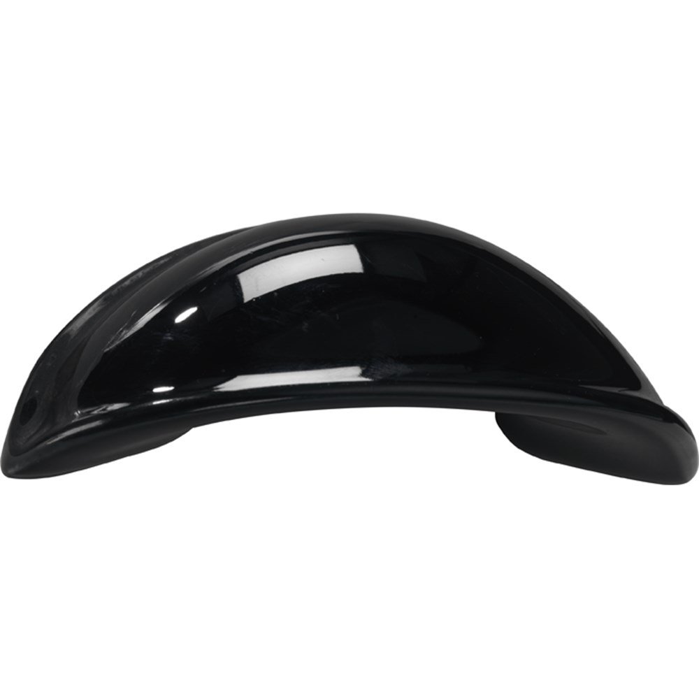 Schelpgreep porselein zwart