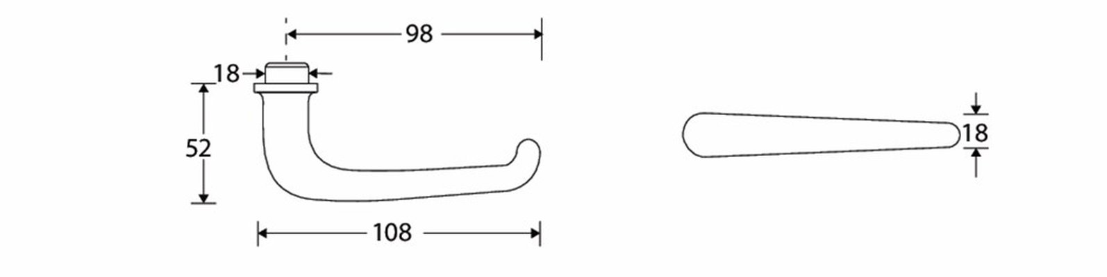 Deurkruk Halfsabel MGC