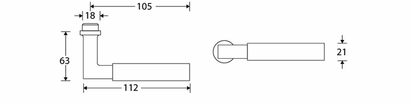 Deurkruk Bauhaus-Style MGC