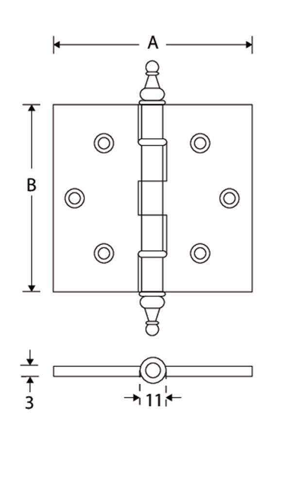 Kogellager scharnier ReH 89x89mm MAN vaa