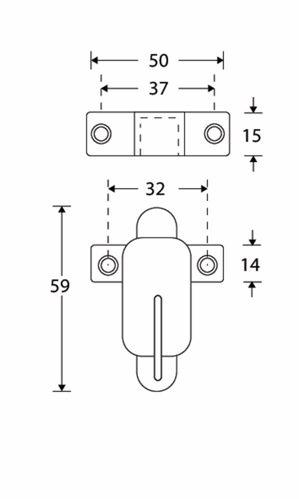 Raamknip Elegant met sluitkom MGC