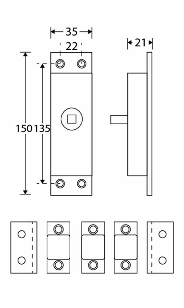 Krukespagn. LS rechthoek universeel MGC