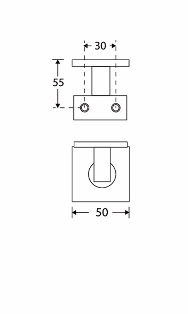Leuninghouder Bauhaus vlak M10 MGC
