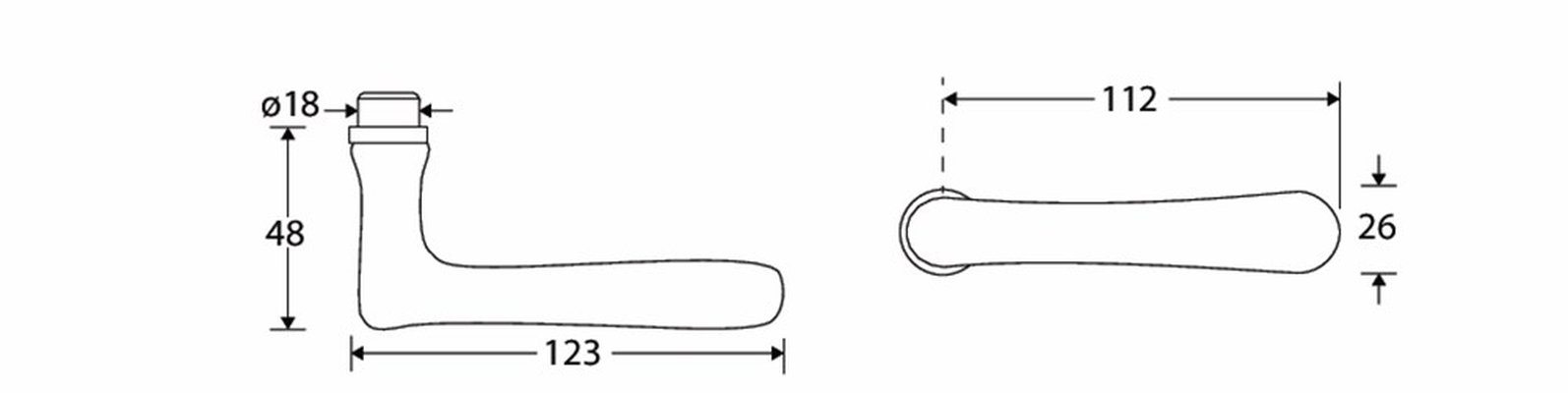 Deurkruk Linea XL MGC