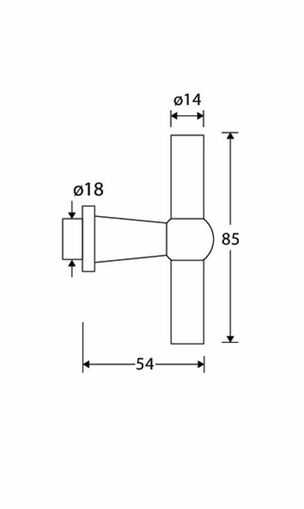 Gatdeel T Chemin de Fer 85mm MGO
