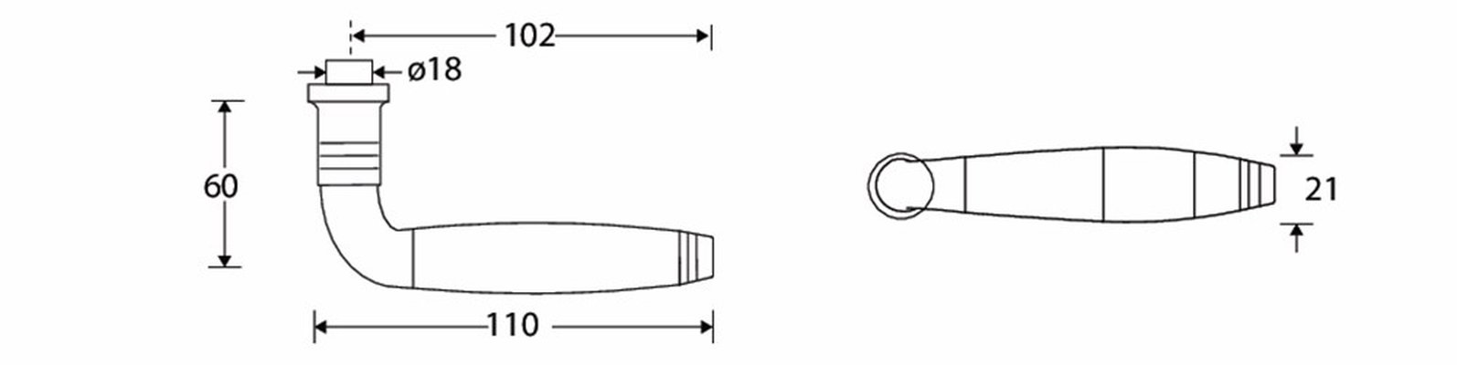 Deurkruk Bonton MAN/ebben