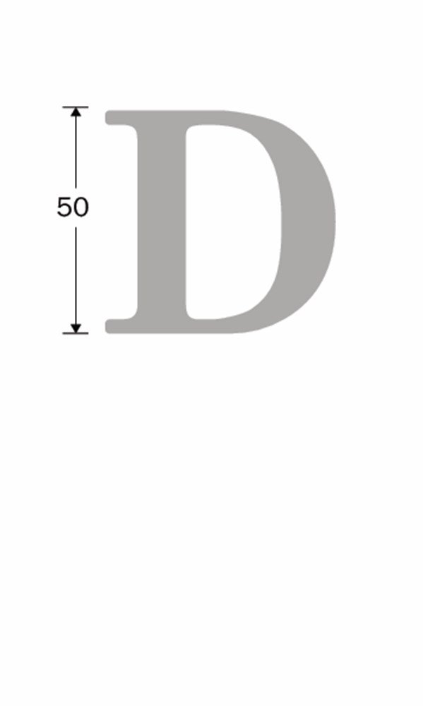 Huisletter Roman 50mm-D MGO