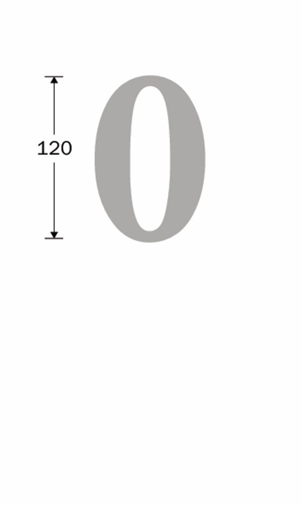 Huisnummer Roman 120mm-0 MGO