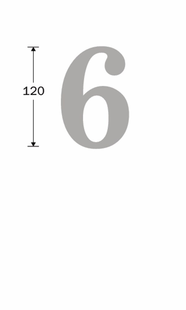 Huisnummer Roman 120mm-6 MGO