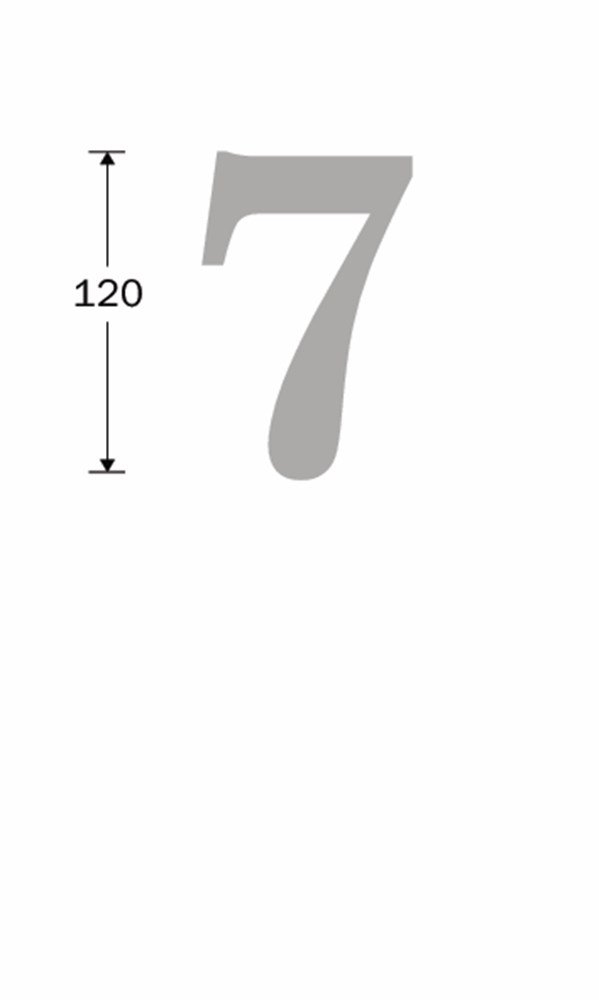 Huisnummer Roman 120mm-7 MGO