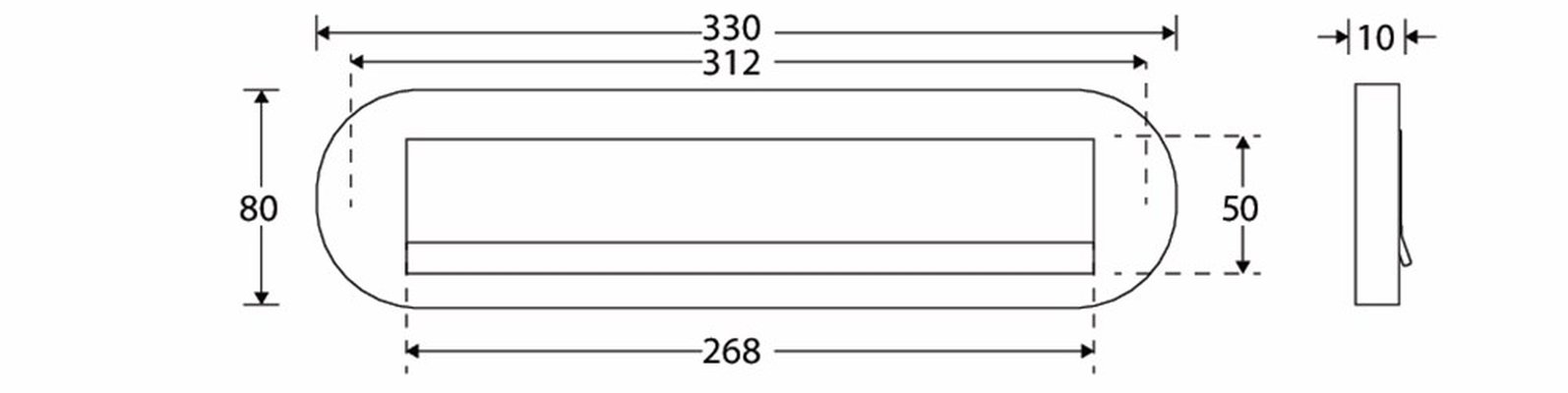 Briefplaat ovaal Mi Satori MAC