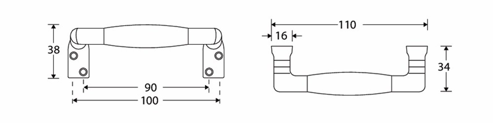 Raamgreep Ton MMC/ebben