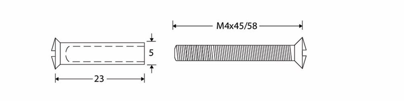 Patentbout met huls M4 38x22mm MGC(2st)