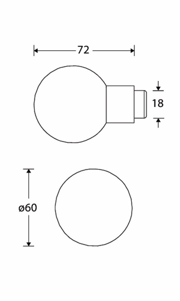 Knopkruk Kogel 60mm MGC