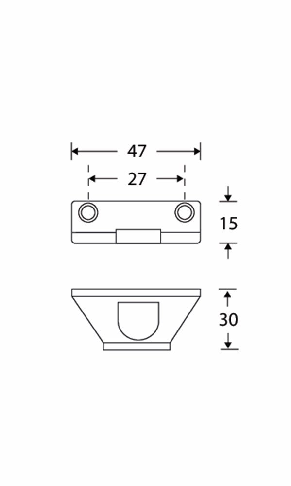 Sluitplaat tbv raamknip MGC