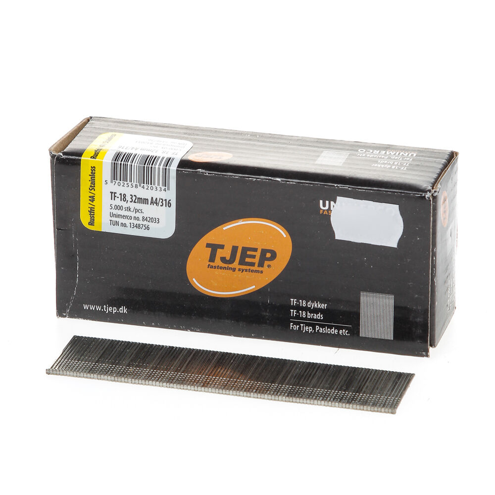 Minibrad 18G 1.2mm l= 32mm recht RVS (5000) afbeelding