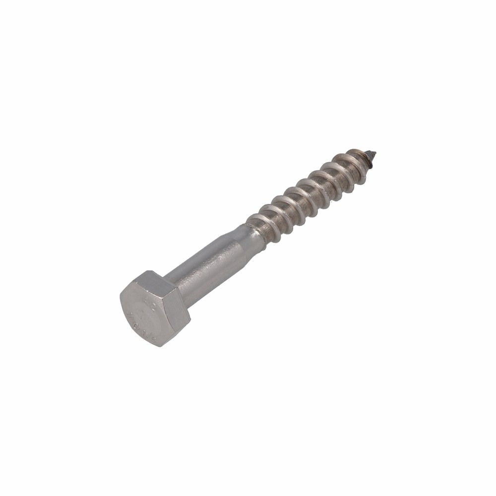 Houtdraadbout rvs A2 8x50mm DIN571