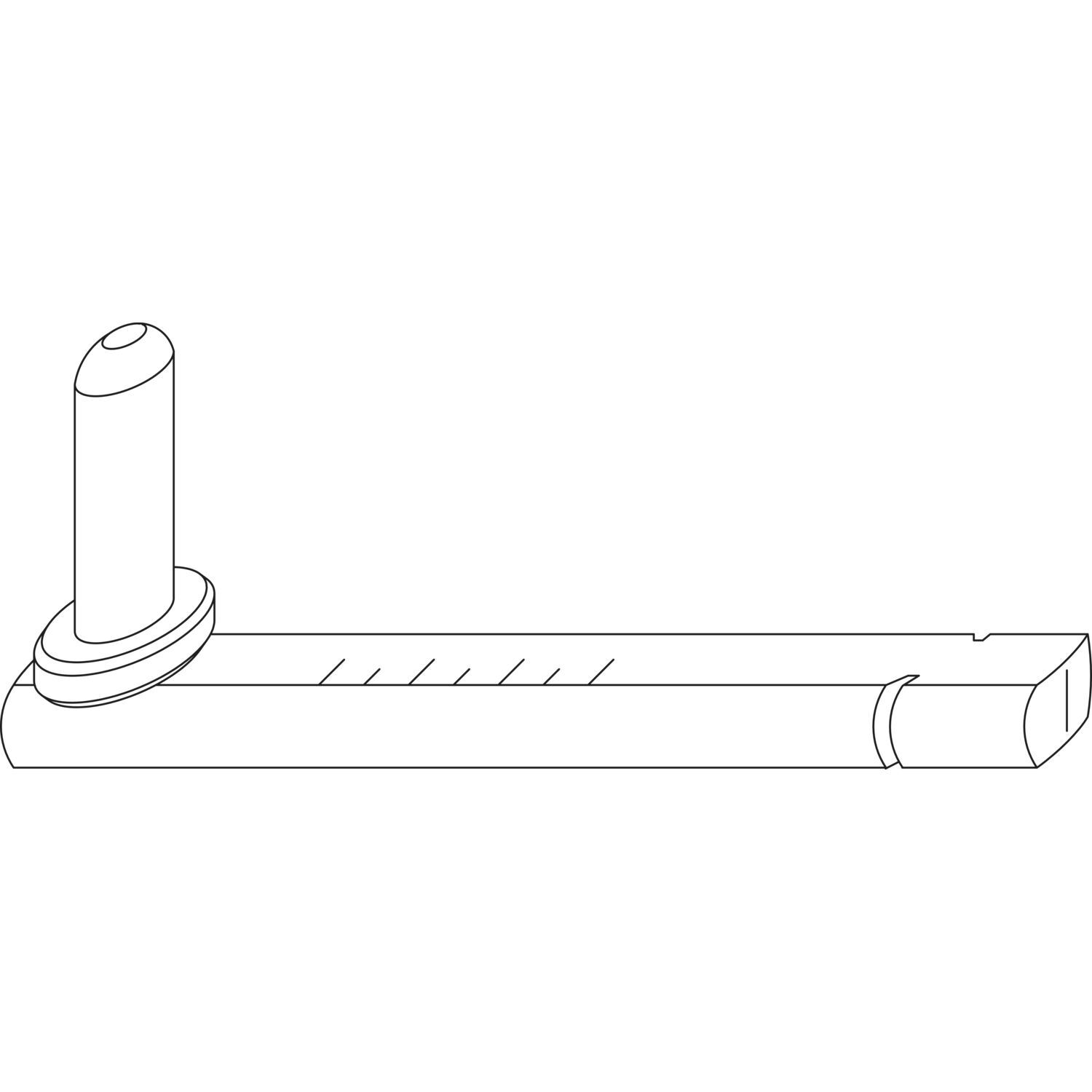 Duimstift l59 a= 30- 44 zwart rustico-s