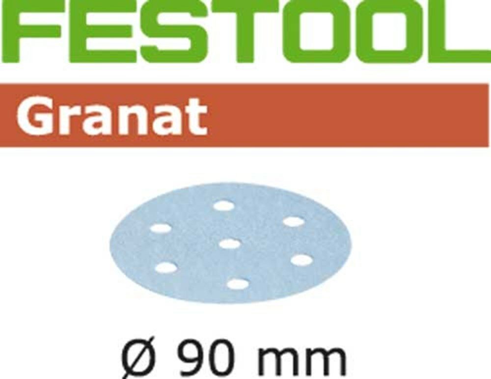 Festool schuurschijf Granat 90mm/6 K220 (100st) afbeelding