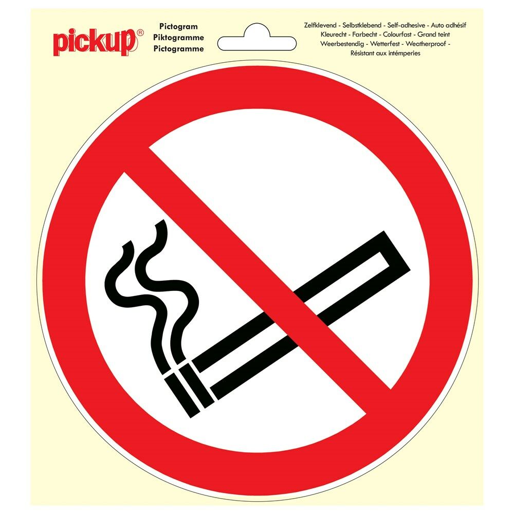 Sticker Verboden te Roken rond 200mm afbeelding