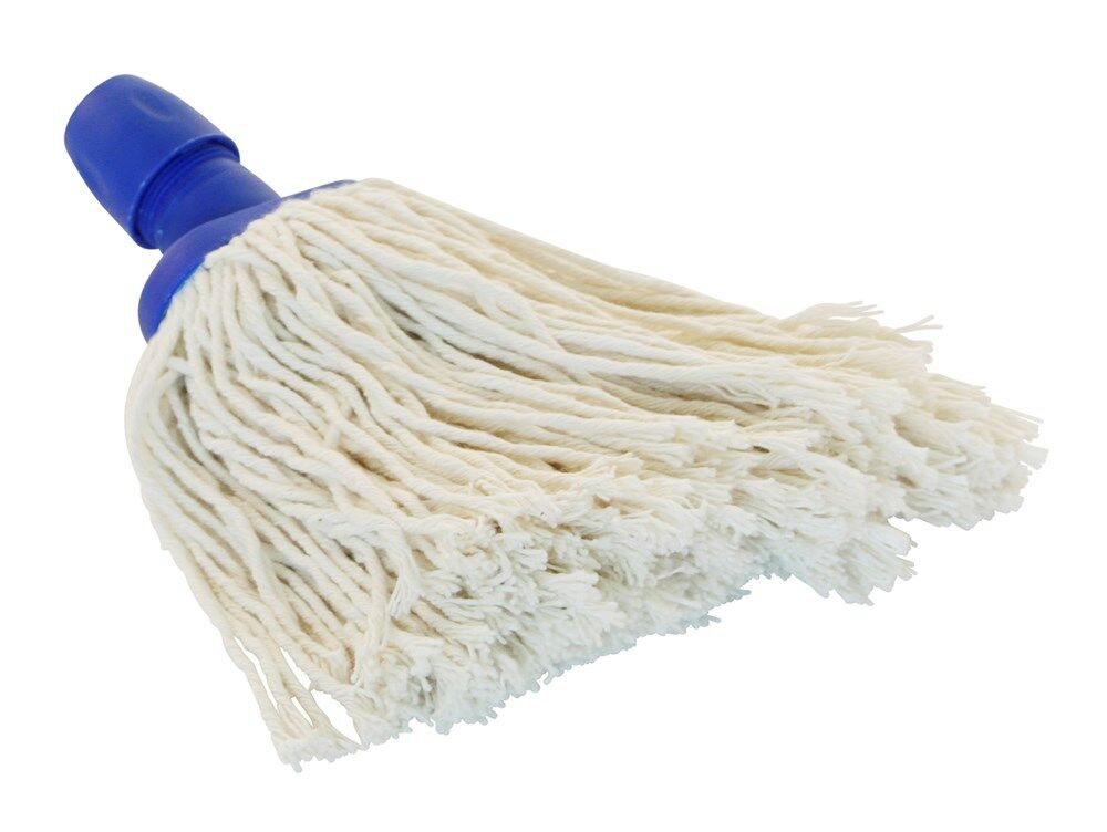 Spaanse mop ovale steelhouder 250 gram dop blauw afbeelding