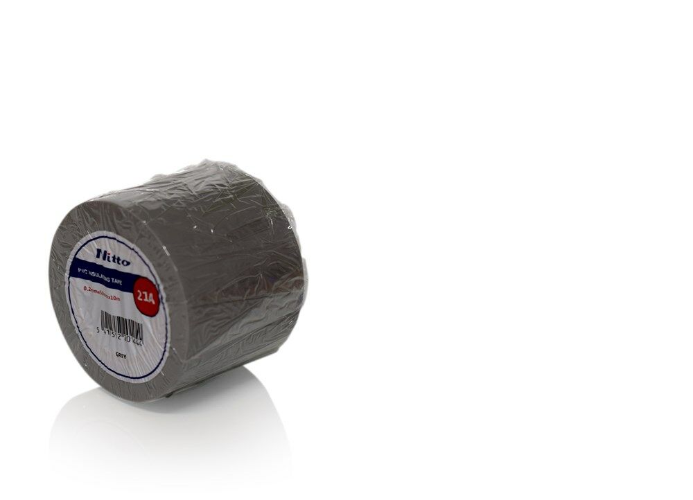 Isolatietape pvc grijs 50mmx20mtr afbeelding