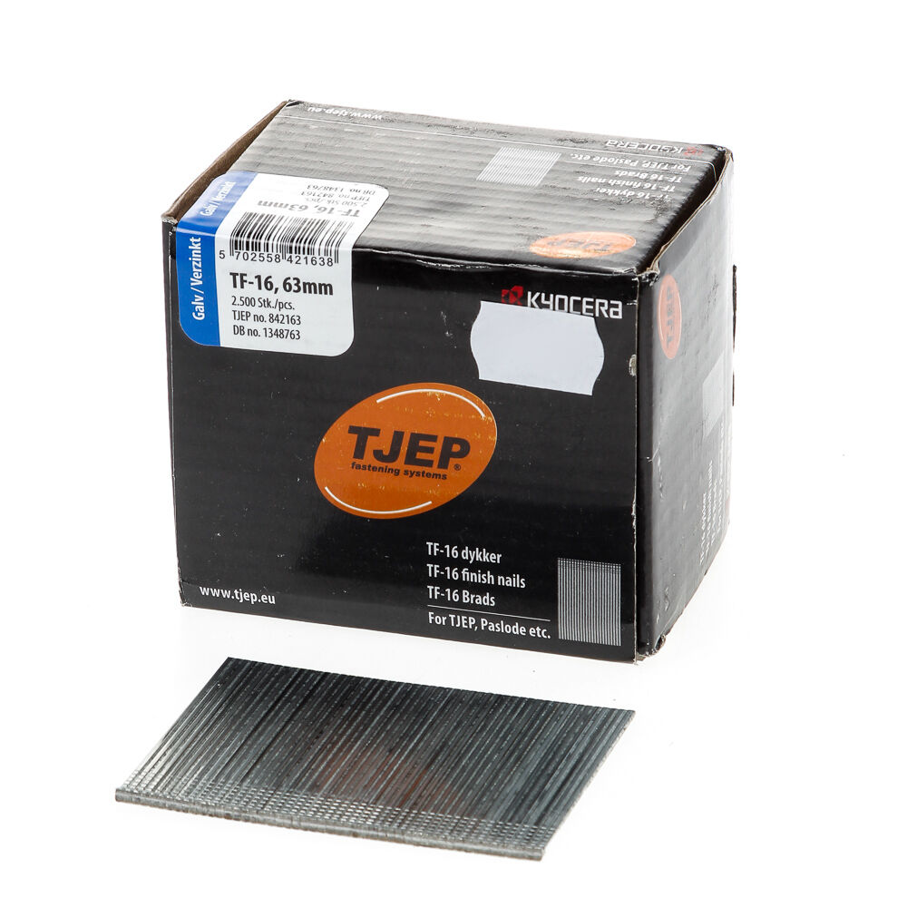 Brad 16G 1.6mm l= 63mm recht verz. (2500) afbeelding