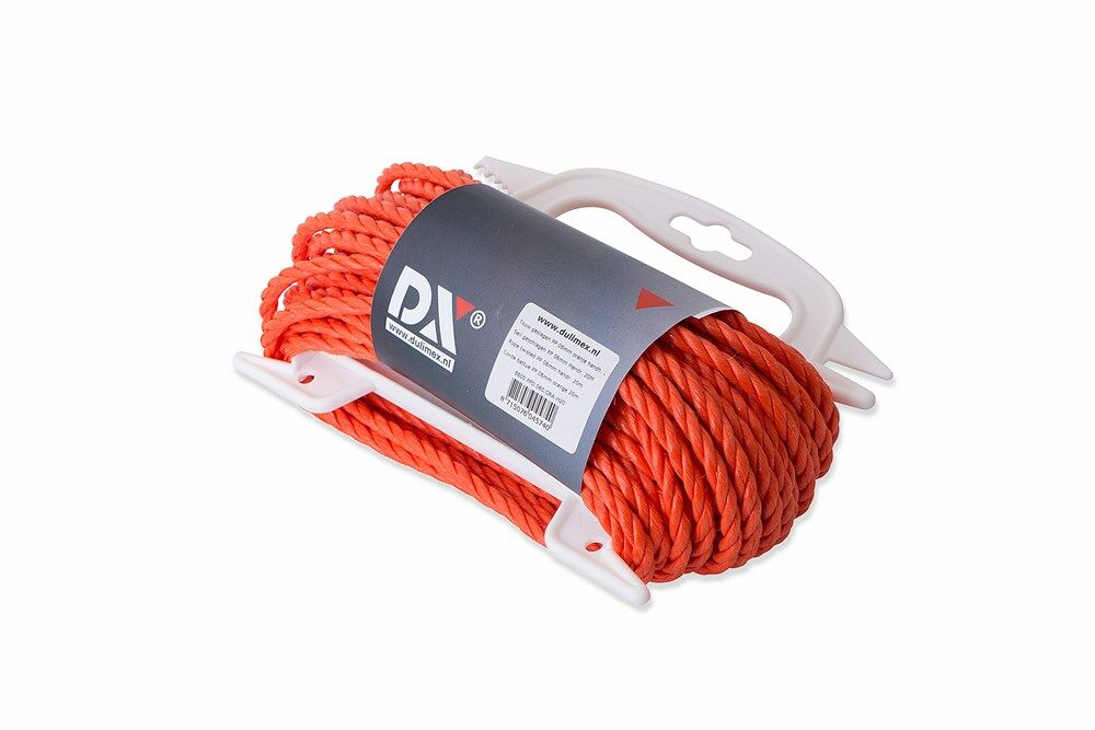 Touw geslagen PP 04mm oranje handh. 20 mtr