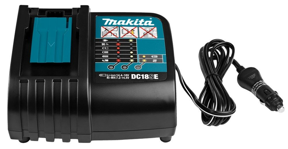 Makita 12V auto oplader DC18SE voor accu 9.6 t/m 18V afbeelding