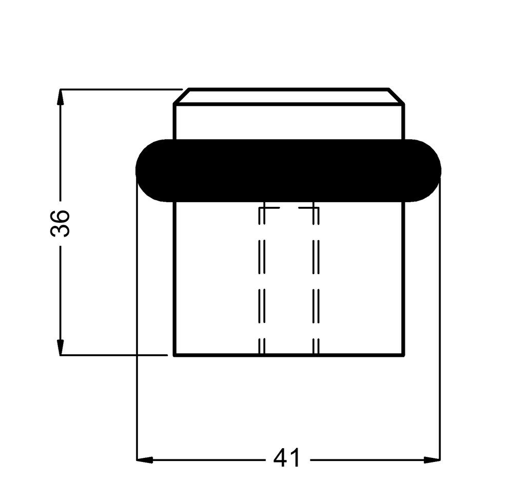 Hermeta DEURBUFFER VLOER MAT ZWART (4735-18E)