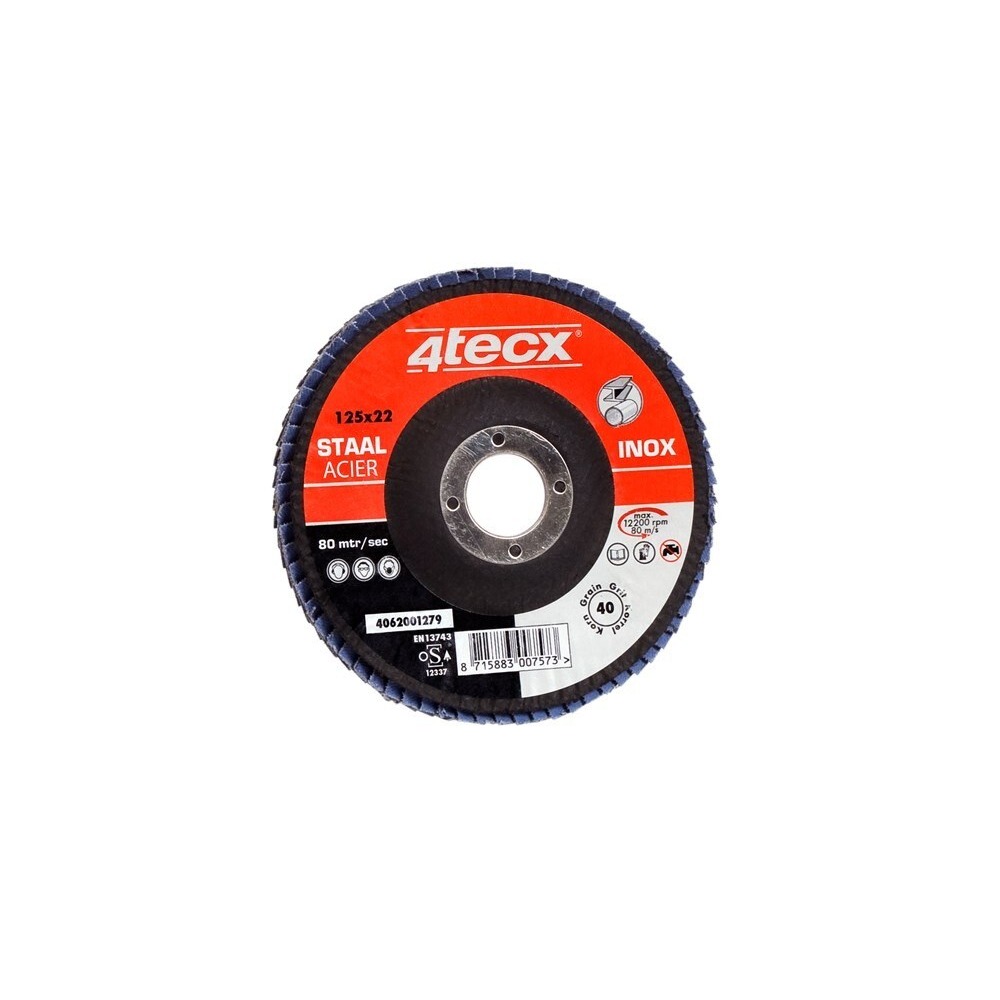 4tecx Vlaklamellenschijf Mega-Line 115 x 22,2mm korrel 120 afbeelding