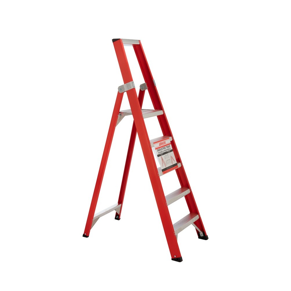 4tecx Trap enkel oploopbaar aluminium 1 x 5 tredes