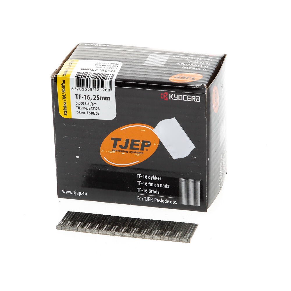 Brad 16G 1.6mm l= 25mm recht RVS (5000) afbeelding