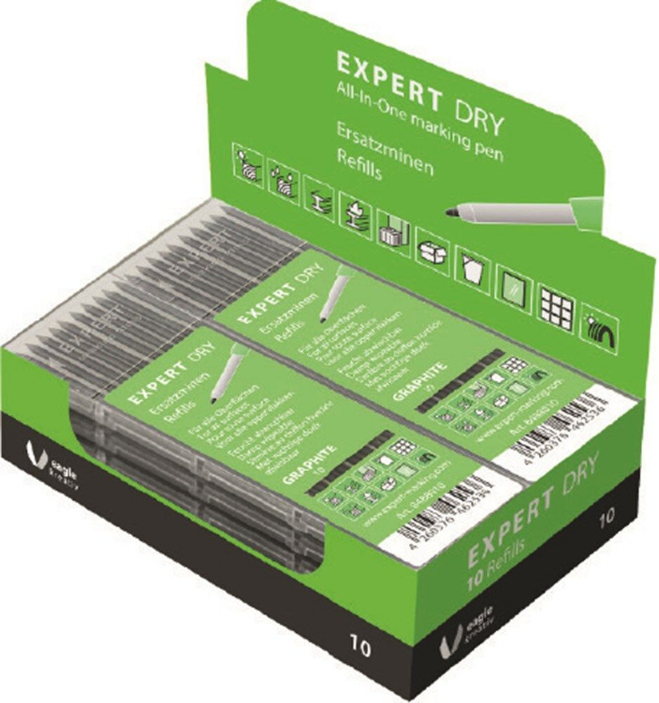 Refill Dry navulset tbv markeerpotlood grafiet (10st)