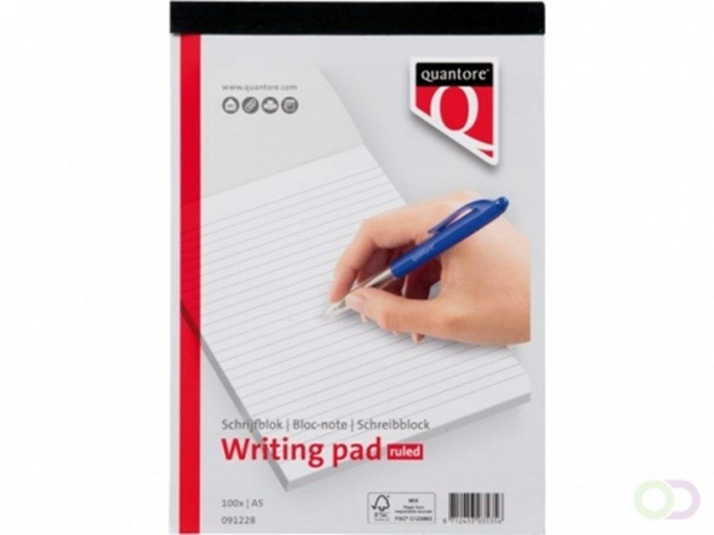 Quantore schrijfblok A4 gelinieerd afbeelding