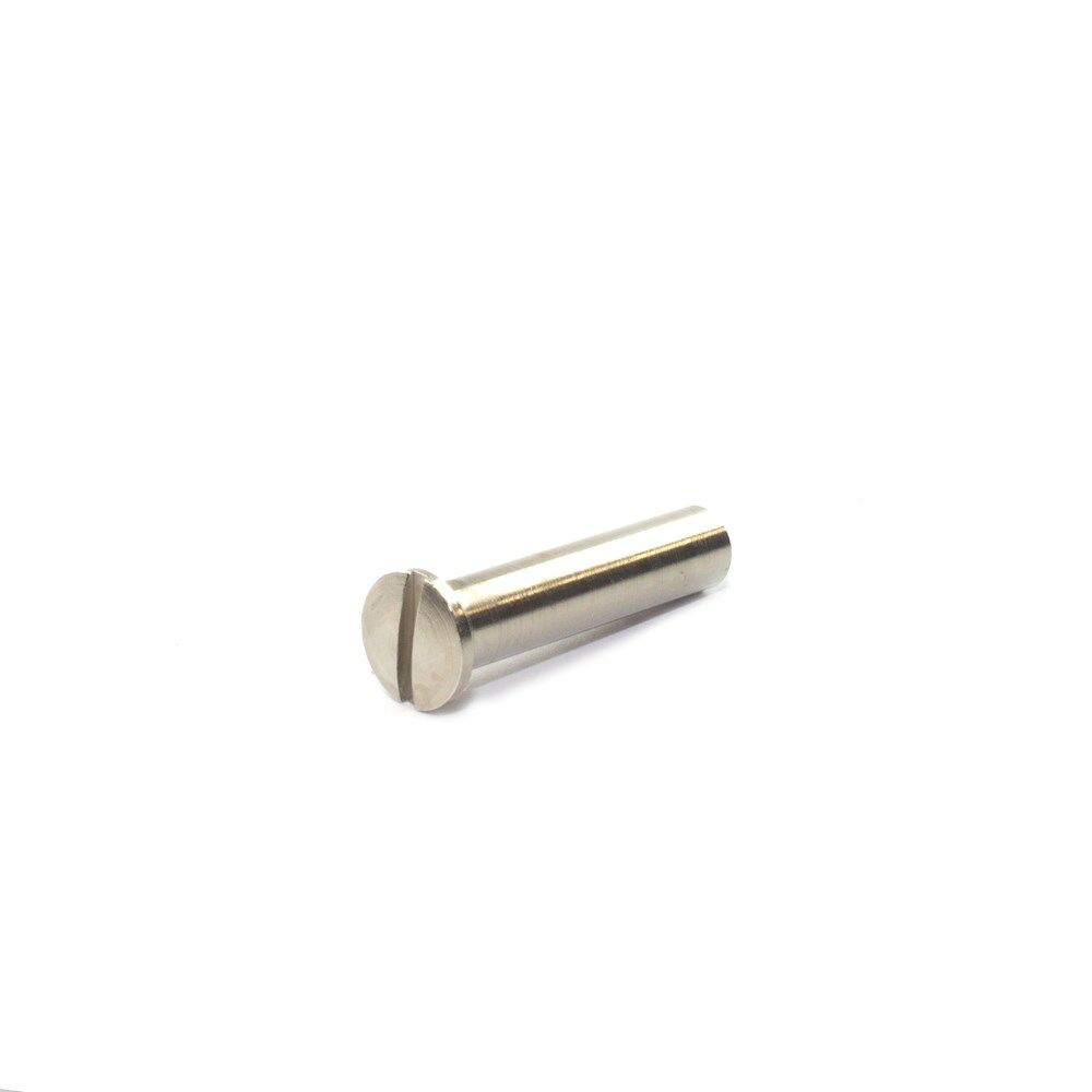 Patenthuls messing vernikkeld M4x15mm met zaagsnede afbeelding