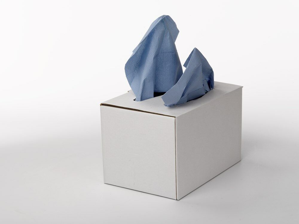 Poetspapier 2-laags verlijmd blauw 42x33cm (240st) afbeelding
