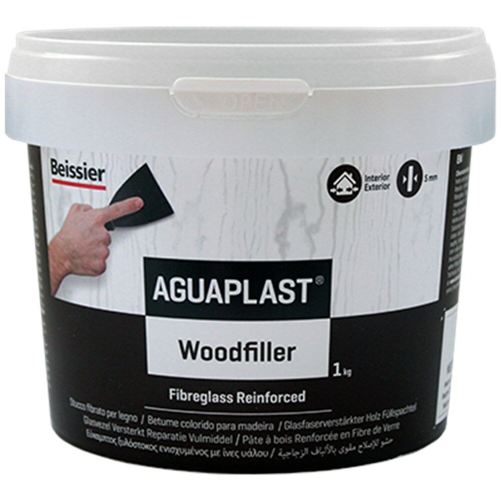 Aguaplast woodfiller (kneedbaar hout) eiken (1kg) afbeelding