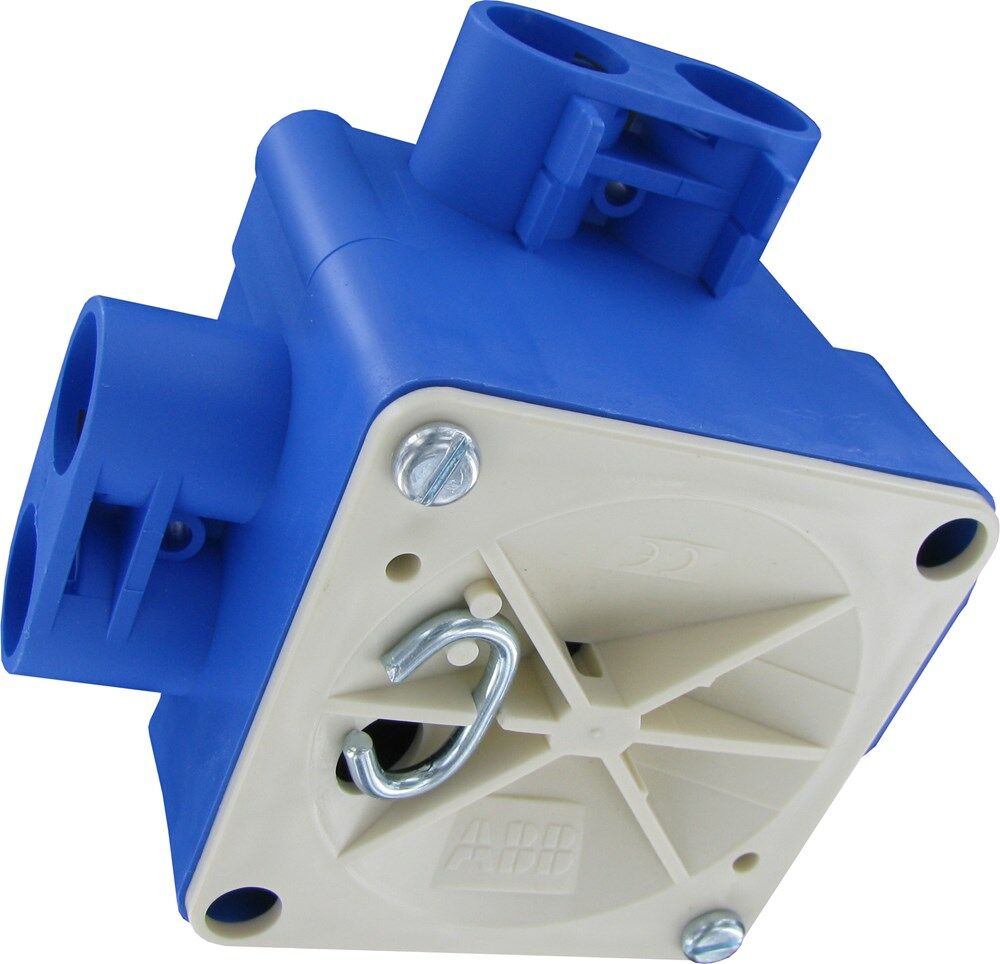 ABB centraaldoos 5/8 blauw ongelijke hoogte 70x70x57mm afbeelding