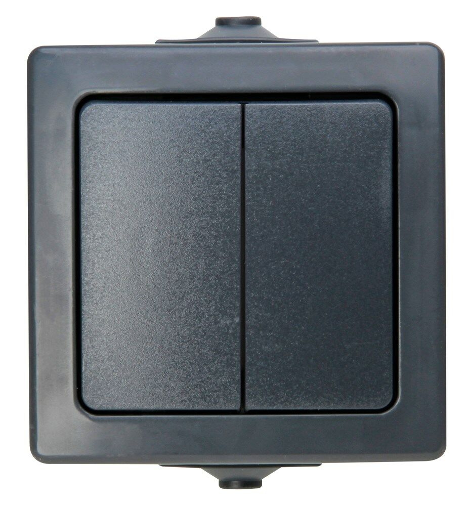 Nautic serieschakelaar IP44 antraciet afbeelding
