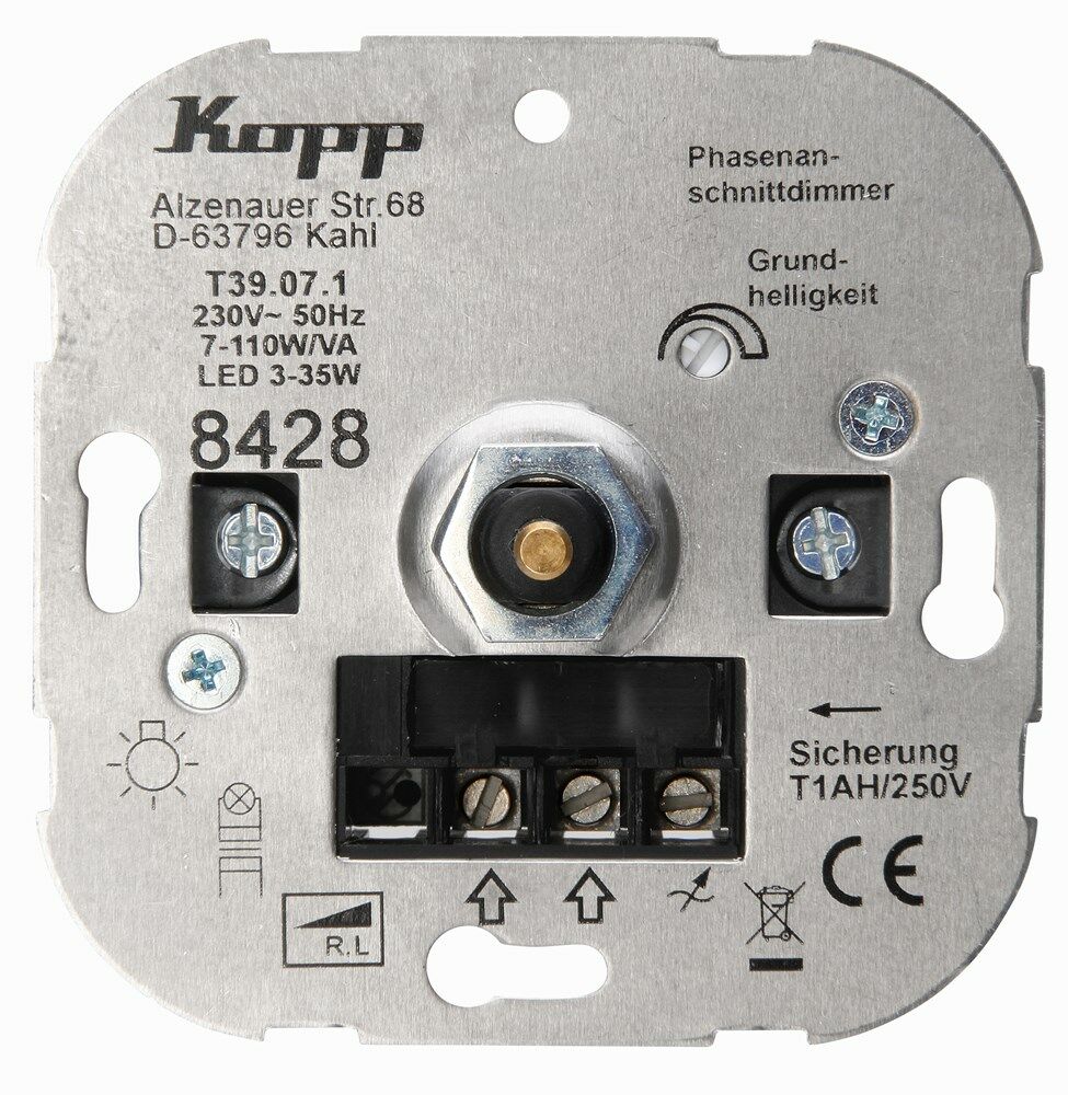 Techniek sokkel dimmer LED druk RL 110VA afbeelding