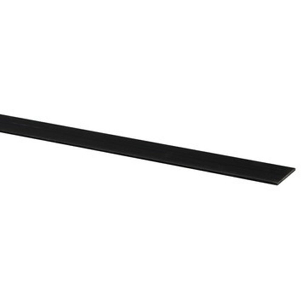 Plat kunststof profiel zwart 40x2mm (300cm) afbeelding