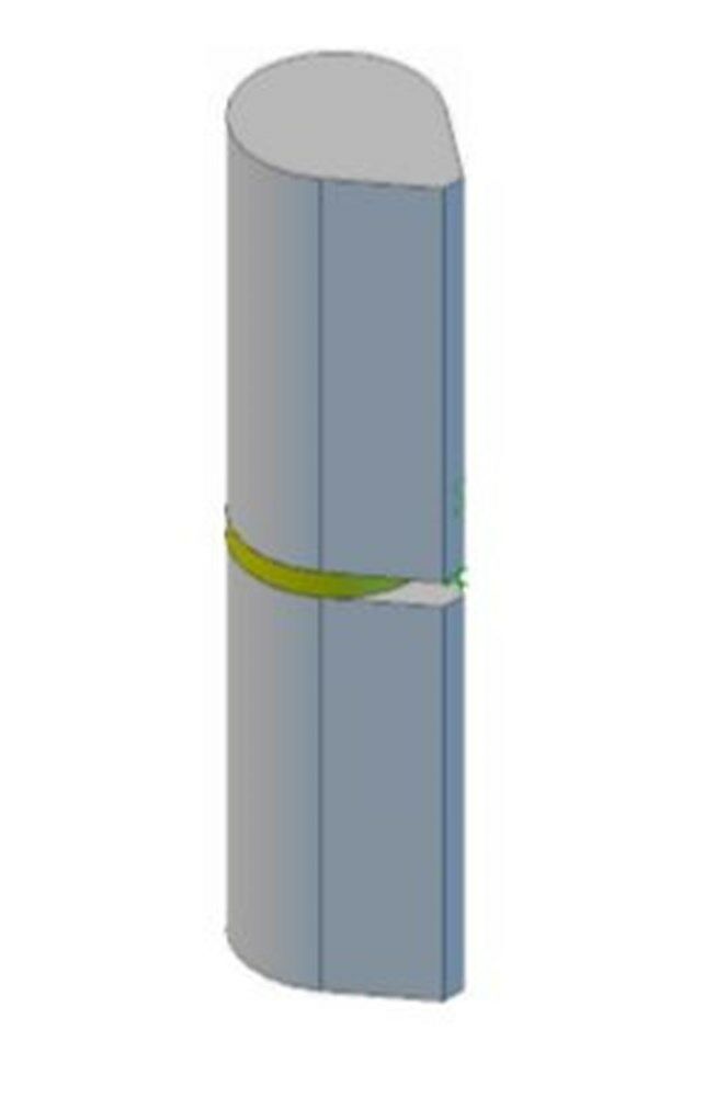 Charmag aanlaspaumelle staal/staal vlakke kop 140mm afbeelding